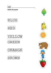 English Worksheet: colours