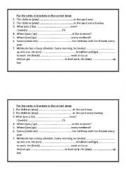 English Worksheet: Present continuous vs simple present exercise