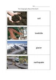 English Worksheet: The Changing Surface of Earth
