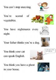 English Worksheet: Strange Illnesses - Giving Advice