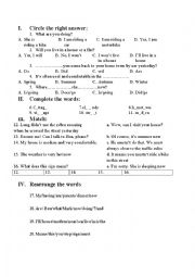 English Worksheet: co