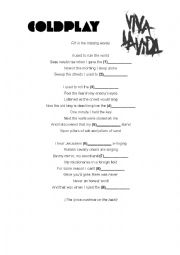 English Worksheet: Coldplay - Viva La Vida Listening Exercise