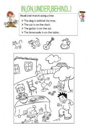 In/on/under worksheets