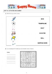 English Worksheet: Activities and games