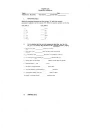 English Worksheet: Possessive adjectives 