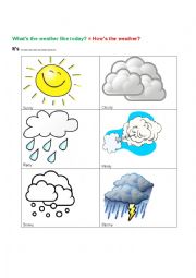 English Worksheet: Weather vocabularies