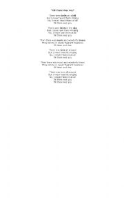 English Worksheet: Till there was you. Song worksheet