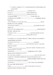 English Worksheet: Adjectives exercises