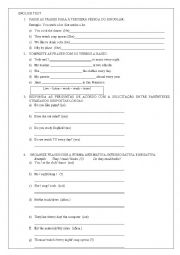 English Worksheet: SIMPLE PRESENT TENSE