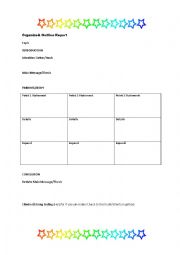 English Worksheet: Report or Essay Worksheet