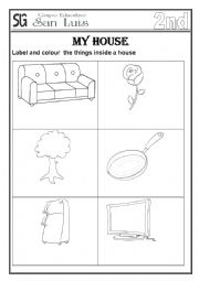 English Worksheet: House