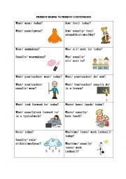 English Worksheet: present simple vs continuous