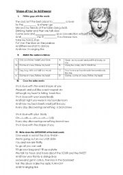 English Worksheet: Ed Sheeran 