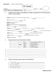 English Worksheet: going to