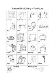 Picture Dictionary  Furniture 
