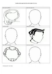 English Worksheet: Adjectives - complete the faces