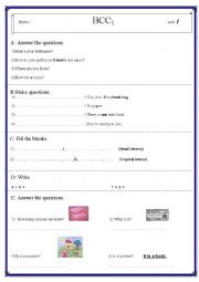 English Worksheet: on your mark 1