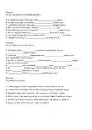 English Worksheet: Past perfect form 