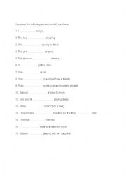 English Worksheet: use of was and were