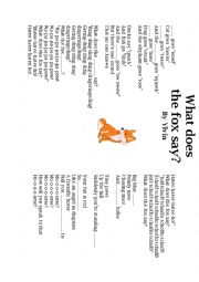 What does the fox say (fill the gaps)