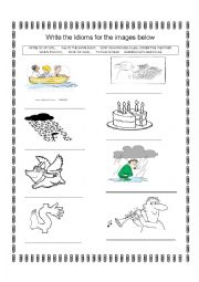 English Worksheet: idioms