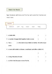 English Worksheet: Basic word