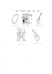 English Worksheet: Musical instruments