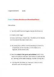 English Worksheet: worksheet about a project you can give to students as guideliine