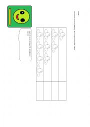 English Worksheet: Worksheet Counting and Colouring Space Ship