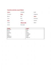 English Worksheet: Free time activities