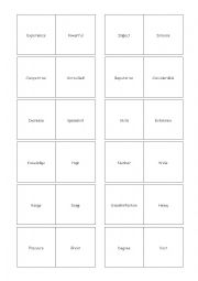 English Worksheet: Collocations dominoes