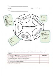 English Worksheet: Connectors