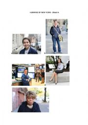 English Worksheet: Humans of New York (HONY) - Matching game