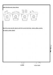 English Worksheet: Recycling