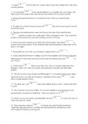 English Worksheet: preposition