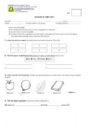 English Worksheet: Second grade test ESL