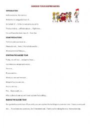 English Worksheet: Tourism - Guided Tour expressions