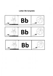 English Worksheet: Letters and phonics Bb