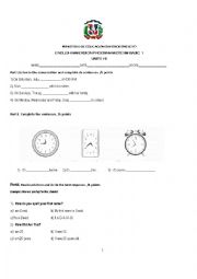 Interchange Intro # 1(Units 1-4) Final Exam