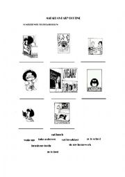 English Worksheet: Mafaldas Daily Routine