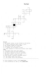 Simple Past Test with CROSSWORD!