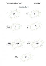 English Worksheet: verb to be 