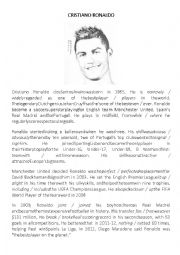 English Worksheet: Cristiano Ronaldo (Biography) - Listening