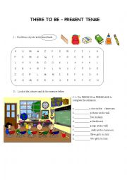 English Worksheet: Verb There To Be Present Tense