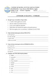 English Worksheet: Examination in portuguese - 6 degree