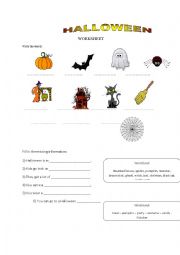English Worksheet: halloween
