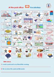English Worksheet: At the post office Vocabulary