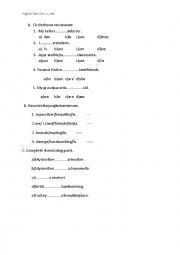 English Worksheet: am,is,are exercise