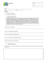 English Worksheet: How Many