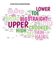 English Worksheet: The body, word cloud and spidergram
